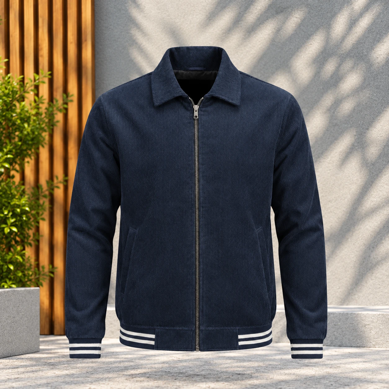 Classic Cord Jacket | Deep Navy Blue- SF-150