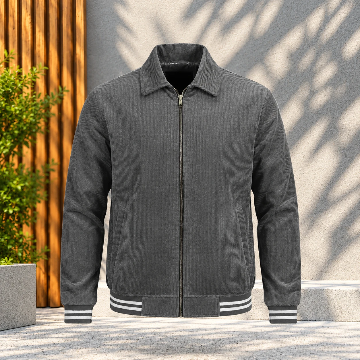 Classic Cord Jacket | Charcoal Grey-SF-140
