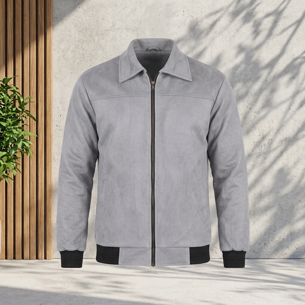 MP-850 - Classic Ash Zip-Up Collared Jacket