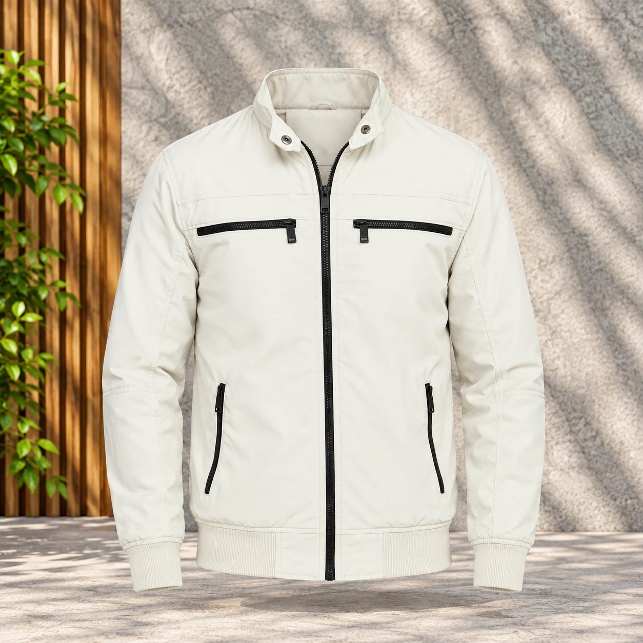 SKN-001 Off White City Rider Jacket