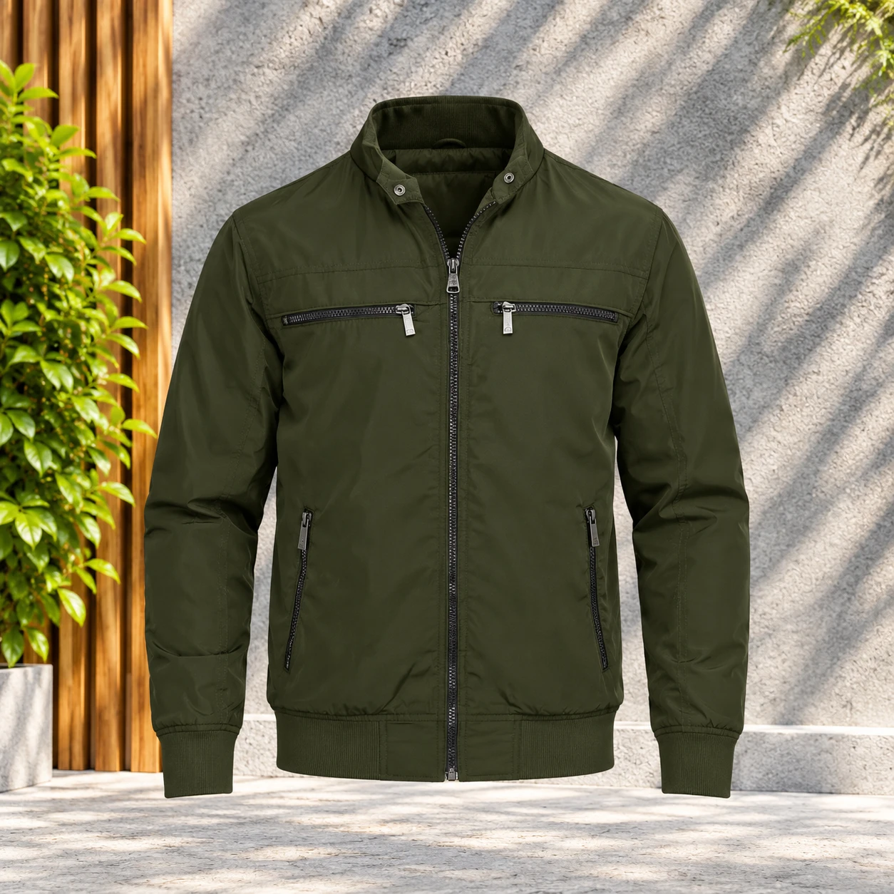 SKN-005 Olive City Rider Jacket