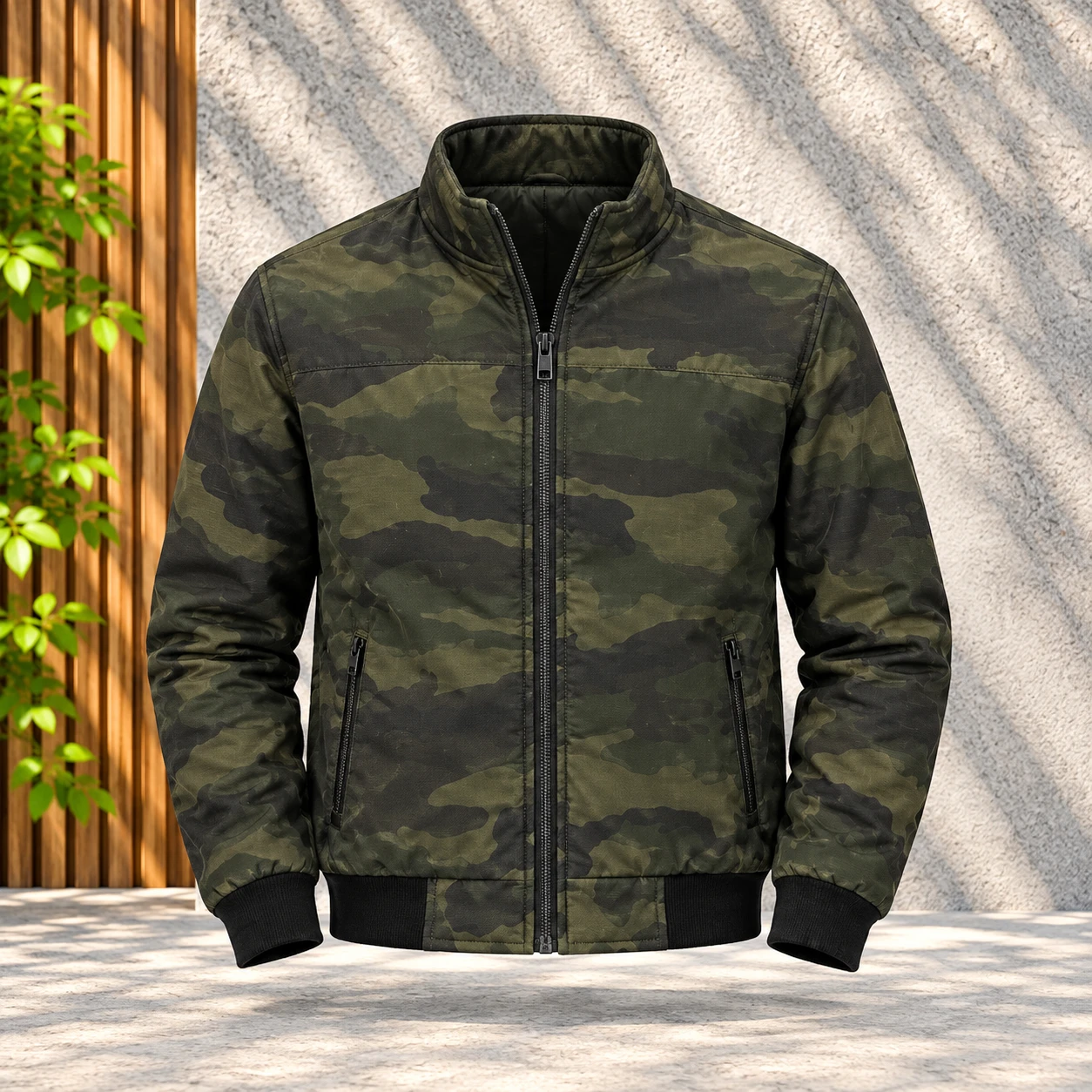 Urban Camo Bomber Jacket | Premium Winter Outerwear | KM-530