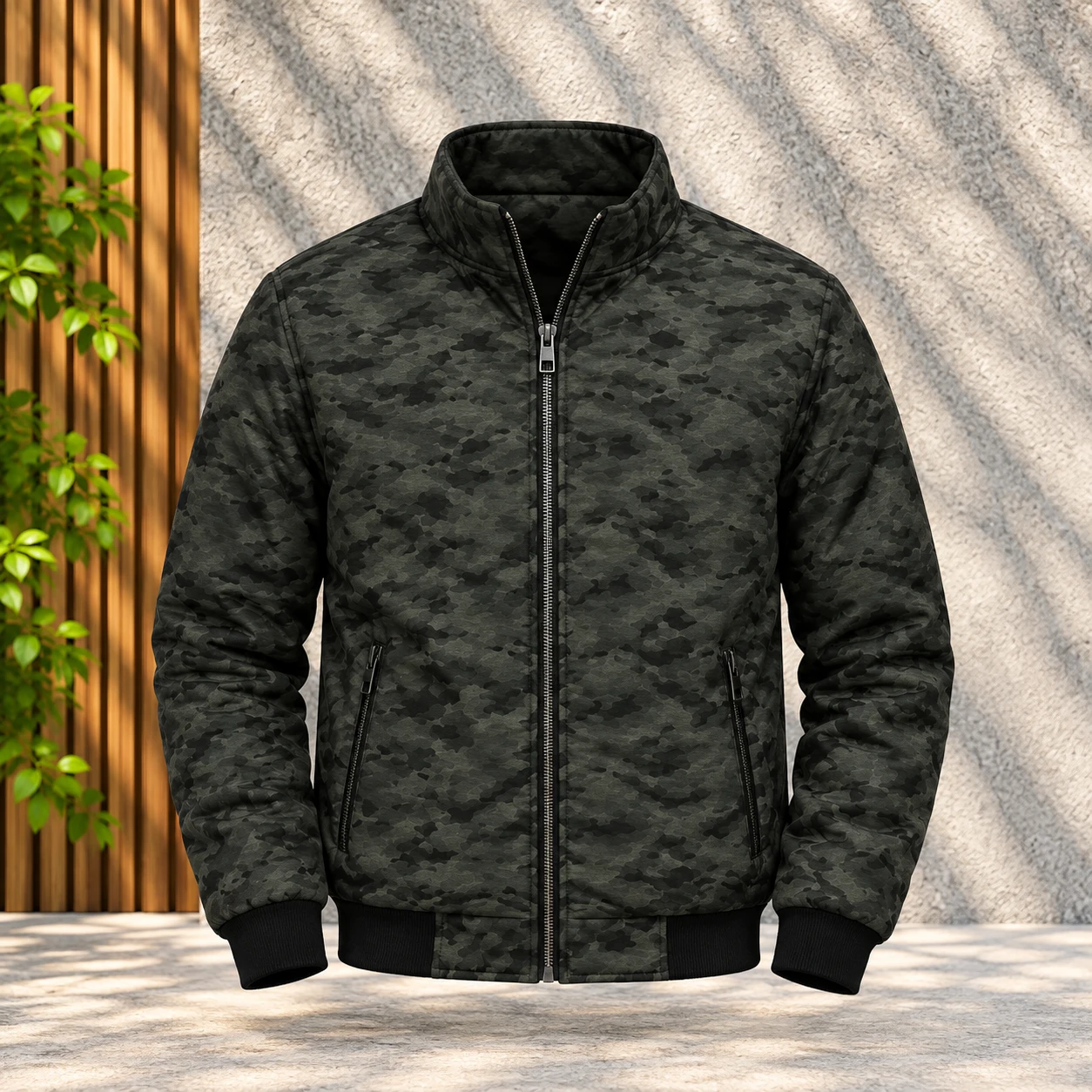 Urban Camo Bomber Jacket | Premium Winter Outerwear | KM-520