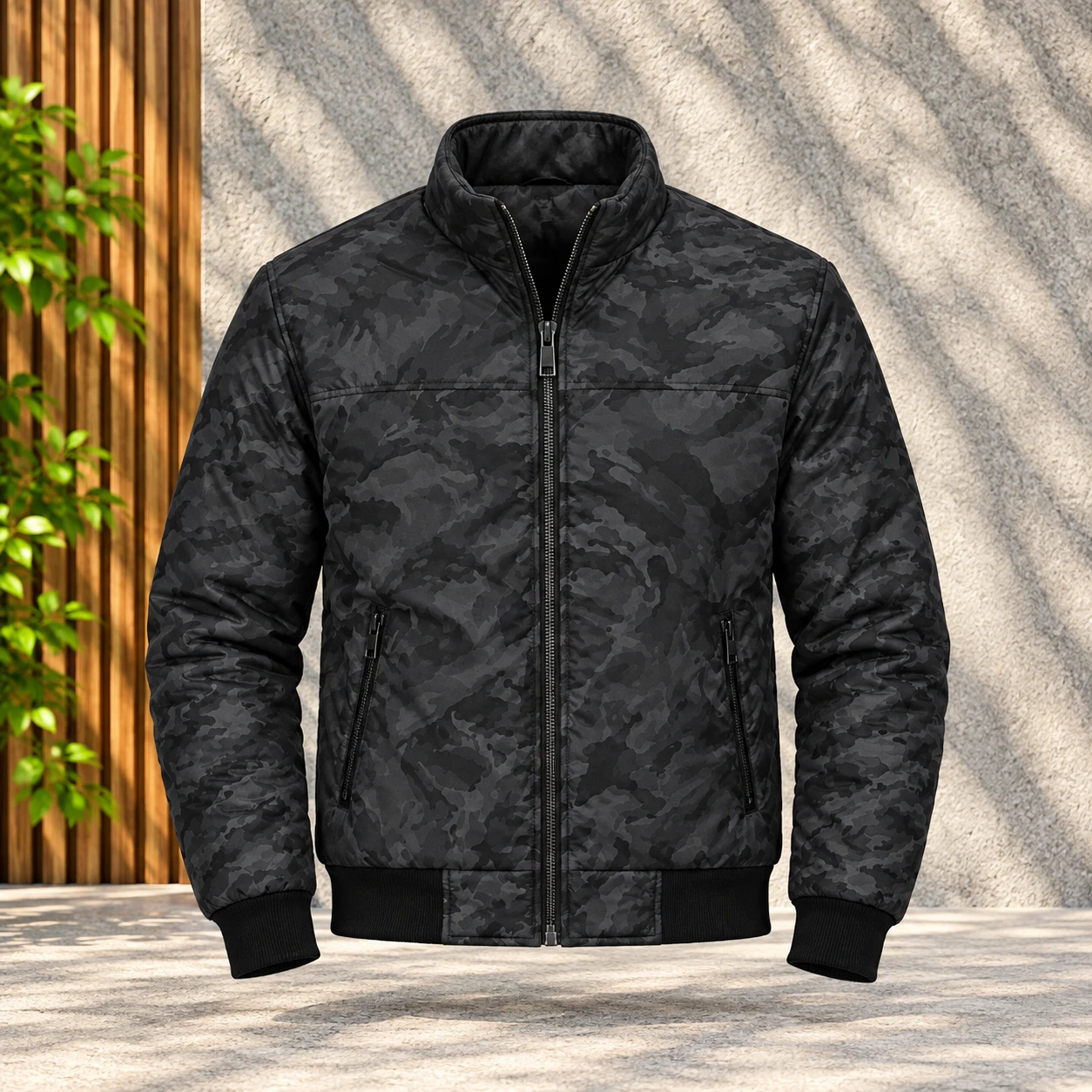 Urban Camo Bomber Jacket | Premium Winter Outerwear | KM-540