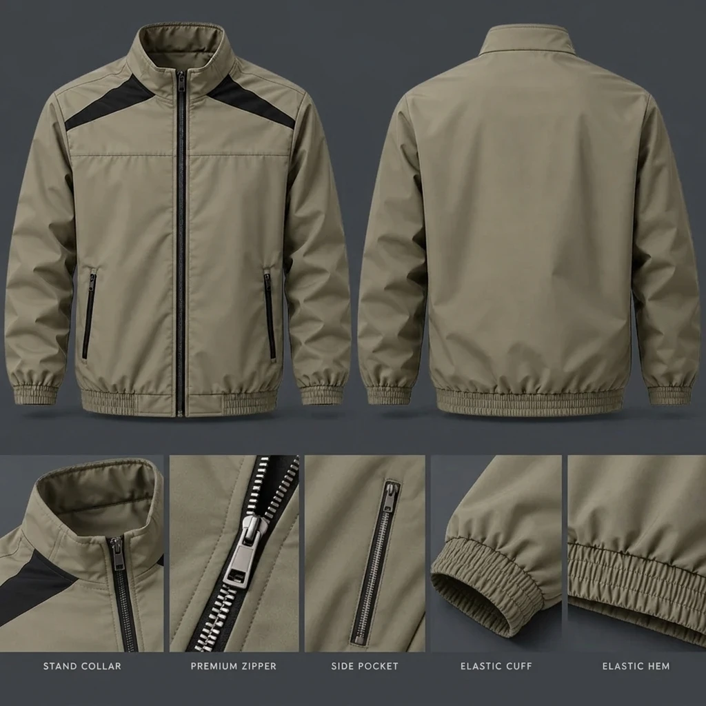 Olive Grey Sporty Jacket | DGI-703