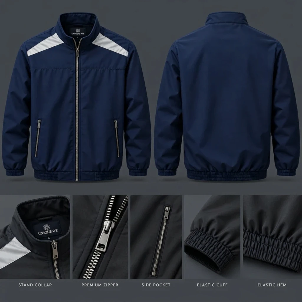 Navy Blue Sporty Jacket | DGI-701