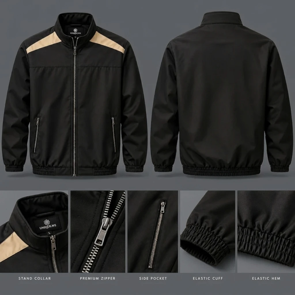 Black Sporty Jacket | DGI-704